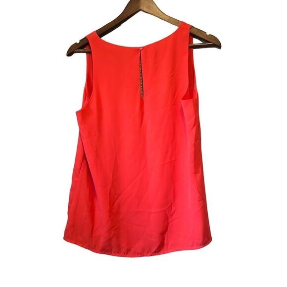 Forever 21 Coral Pink Sleeveless V Neck Blouse Top Lightweight Casual - Picture 4 of 4